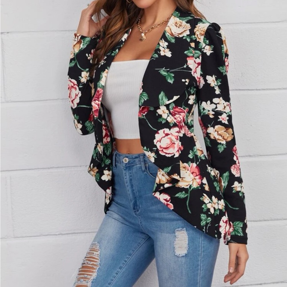 Floral blazer